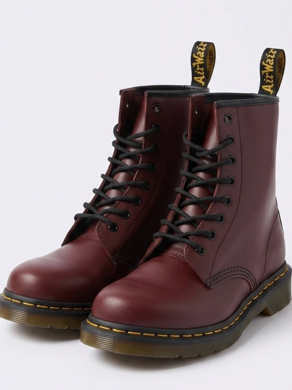 Dr. Martens Cherry Red 8-Eye Lace-Up Boots